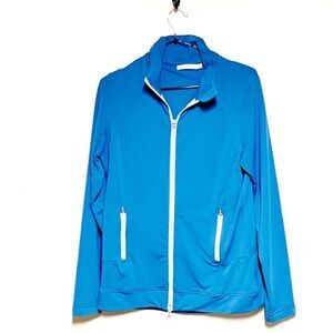 Peter Millar Lauren Blue Zip Golf Athletic Jacket Womens Sz M